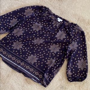 Women’s Purple Style & Co Pattern Blouse